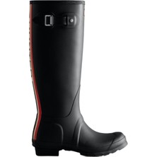 Hunter Originals Wellington Tri Colour Logo Kadın Siyah Uzun Bot Kadın Siyah Uzun Bot Wft2353rma-Blk