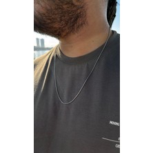 Glossy Jewelery Erkek Ince Yılan Model Zincir Kolye