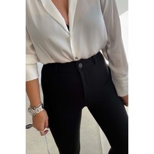 Et Siyah Yüksel Bel Tayt Pantolon