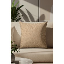 Sezyon Yuna Desenli 50×50 Açık Kahverengi Kırlent Kılıfı