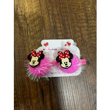 Gülümse Gel Kız Çocuk Minimaus Figürlü 2'li Peluş Pelüş Pens Toka Pensli Toka Seti