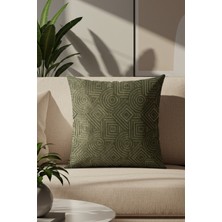 Sezyon Mira Desenli 45×45 Yeşil Kırlent Kılıfı