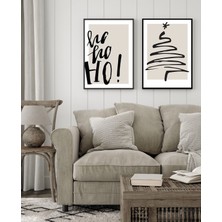 Koi Art Design 2 Parça Yılbaşı Temalı Çerçeve Görünümlü Mdf Tablo Seti