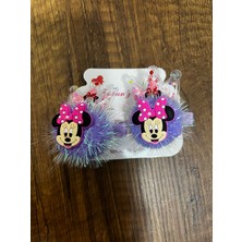 Gülümse Gel Kız Çocuk Minimaus Figürlü 2'li Peluş Pelüş Pens Toka Pensli Toka Seti