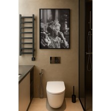 Koi Art Design Siyah Çerçeveli Tek Parça Modern Temalı Yüksek Kalite Uv Basklı Tablo