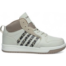 Kindep Garson Uniseks Basket Spor Ayakkabı Bej