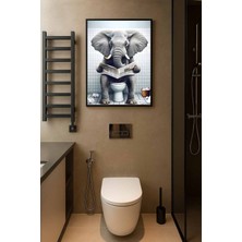 Koi Art Design Siyah Çerçeveli Tek Parça Hayvanlar Temalı Yüksek Kalite Uv Basklı Tablo