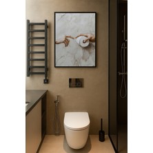 Koi Art Design Siyah Çerçeveli Tek Parça Modern Temalı Yüksek Kalite Uv Basklı Tablo