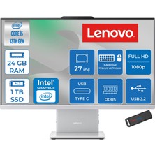 Lenovo Ideacentre Aıo 27IRH9  Intel Core I5-13420H 4.6ghz 24GB Ddr5 1tb SSD 27" Fhd (1920X1080) IPS 300NITS 99% Srgb Freedos All-In-One Bilgisayar F0HM0046TRF08+ZettaUsbBellek