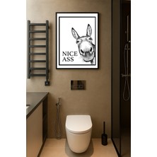 Koi Art Design Siyah Çerçeveli Tek Parça Hayvanlar Temalı Yüksek Kalite Uv Basklı Tablo