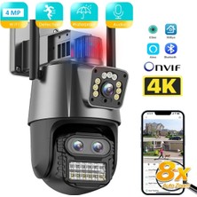 Urfakent 3 Kameralı Zoomlu Icsee Xmeye Yazılımlı Polis Çakar Işıklı 4mp UHD Ptz Kamera
