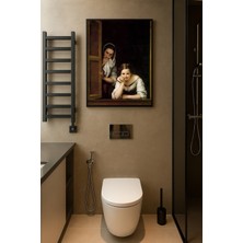 Koi Art Design Siyah Çerçeveli Tek Parça Modern Temalı Yüksek Kalite Uv Basklı Tablo