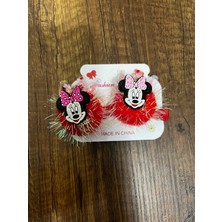 Gülümse Gel Kız Çocuk Minimaus Figürlü 2'li Peluş Pelüş Pens Toka Pensli Toka Seti