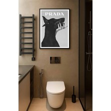 Koi Art Design Siyah Çerçeveli Tek Parça Modern Temalı Yüksek Kalite Uv Basklı Tablo