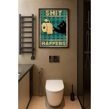 Koi Art Design Siyah Çerçeveli Tek Parça Hayvanlar Temalı Yüksek Kalite Uv Basklı Tablo