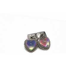 Lines Bijuteri Italyan Charm Kalp Figürlü Parlak Taşlı Modüler Bileklik Charmı