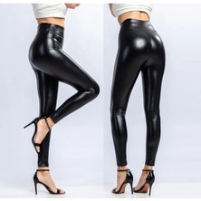 Nyc Giyim Tekstil Kadın Deri Tayt Yüksel Bel