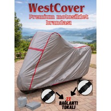 WestCover Tvs Scooty Zest 110 Uyumlu (Kırmızı-Dikişli) Reflektörlü Motosiklet Brandası