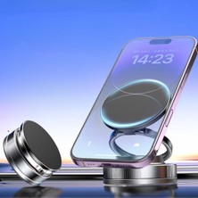 WİderMarkt Metal Gövdeli Vakumlu Manyetik Telefon Standı | 360° Döner | Güçlü Vakum Tabanlı Mobil Aparat