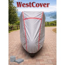 WestCover Yuki YK50QT-2A Uyumlu (Kırmızı-Dikişli) Reflektörlü Motosiklet Brandası