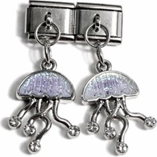 Lines Bijuteri Denizanası Figürlü Italyan Charm – Çelik Bileklik Uyumlu Sallantılı Charm