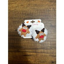 Gülümse Gel Kız Çocuk Sevimli Çirkin Komik Sosis Büyük Ağız Canavar 2'li Peluş Pelüş Pens Toka Pensli Toka Seti