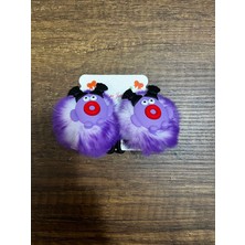 Gülümse Gel Kız Çocuk Sevimli Çirkin Komik Sosis Büyük Ağız Canavar 2'li Peluş Pelüş Pens Toka Pensli Toka Seti