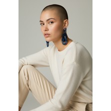 Alya's Aksesuar Şık Trend Akrilik Zincir Küpe