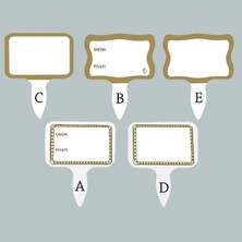 Saplamalı Baharatlık ve Tatlılık Gold - A-B-C-D-E MODELLERİ MEVCUT (20 Li Paket)