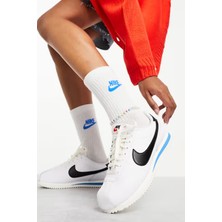 Nike W Cortez Leather Unisex Günlük Beyaz Deri Spor Ayakkabı