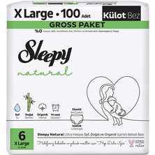 Sleepy Natural Külot Bez Mega 6 Beden 100 Adet (5 Adet)