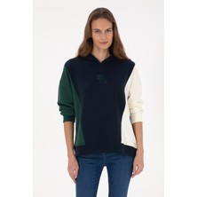 U.S. Polo Assn. Kadın Lacivert Kapüşonlu Sweatshirt 50313585-VR059