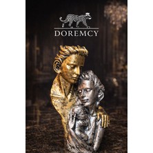 Doremcy Gümüş ve Gold Anne Baba Çocuk Aile Biblo Dekoratif Süs Hediyelik Biblo
