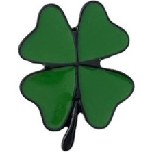 Herşey Nota Dört Yapraklı Yonca Yeşil Şans Hediyelik Rozet