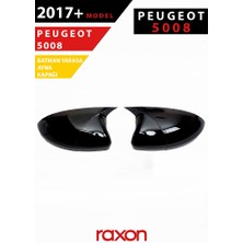 Raxon Peugeot 5008 2017+ Batman & Yarasa Ayna Kapağı – Parlak Piano Black Sport
