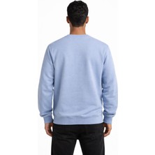 Justas Erkek Bisiklet Yaka 2 Iplik Şardonlu Sweatshirt