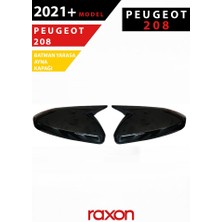 Raxon Peugeot 208 2021+ Batman & Yarasa Ayna Kapağı – Parlak Piano Black Sport