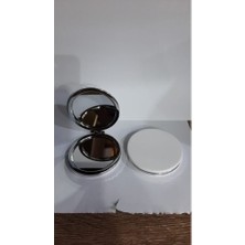 İlkyaz Fashion Beyaz Yuvarlak Büyüteçli Cep Aynası