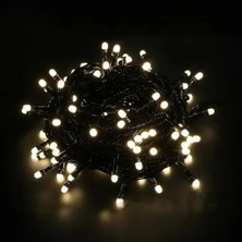 İlkyaz Fashion 10M 100 LED Boncuk Lamba Gün Işığı Siyah Kablo