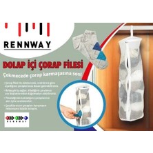 Pazarcan Dolap Içi Asılabilir Temiz Çorap Düzenleyici Çorap Filesi Askılık