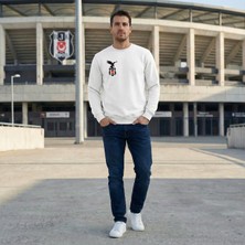 Hena Kara Kartal – Asalet ve Gücün Simgesi! Unisex Sweatshirt Beyaz