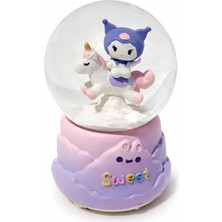 Facnspt Işıklı & Müzikli Sweet Kuromi Unicorn Kar Küresi