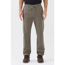 Expier Erkek Haki Pamuklu Relax Fit Rahat Kesim Keten Jogger ARC-003