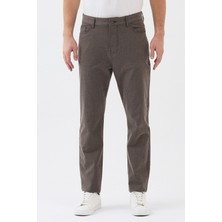 Expier Erkek Kahverengi Gabardin Pamuklu Regular Fit Rahat Kesim Pantolon ART-010