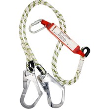 LTG Nova Şok Emicili Çift Bacaklı Kanca Karabinalı Safeset Sertifikalı Lanyard