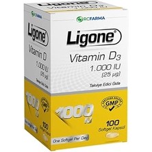 SanalAMCA Store Ligone Vitamin D3 1.000 Iu 100 Softgel