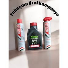 Motul 5100 10W-40 4t 1 Lt+Zincir Temizleme+Kask Temizleme Spreyi