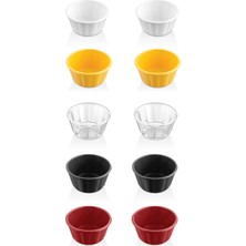 GastroPlast 10 Adet Kırılmaz Sosluk – Kahvaltılık, Reçellik, Meze ve Tatlı Servis Kabı | Isıya Dayanıklı Polikarbon Mini Kase | Ev ve Restoran Için