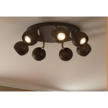 Rsylight Metal 7 Li Tavan Plofyoner LED Spot 180 Derece LED Spor Avize Günışığı Ampullü