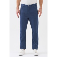 Expier Erkek Lacivert Kanvas Regular Fit Rahat Kesim Çizgili Pantolon ART-004
